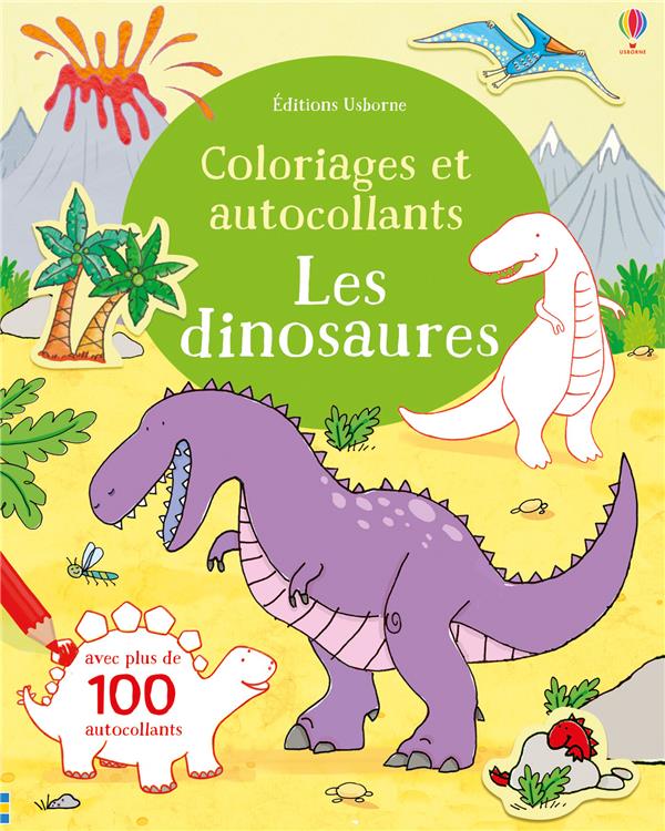 LES DINOSAURES - COLORIAGES ET AUTOCOLLANTS