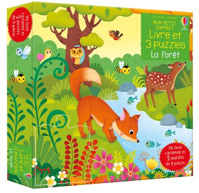 LA FORET - MON PETIT COFFRET LIVRE ET 3 PUZZLES