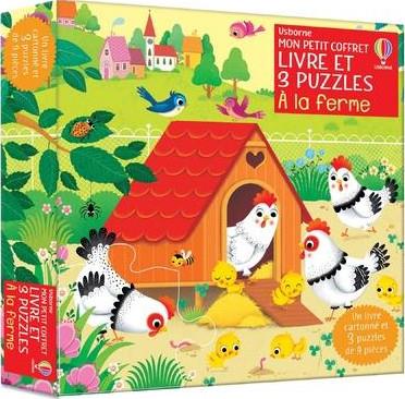 LA FERME - MON PETIT COFFRET LIVRE ET 3 PUZZLES