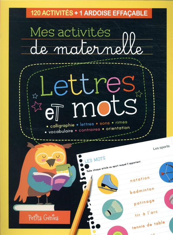 MES ACTIVITES DE MATERNELLE LETTRES ET MOTS