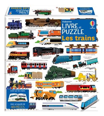 LES TRAINS - COFFRET LIVRE ET PUZZLE