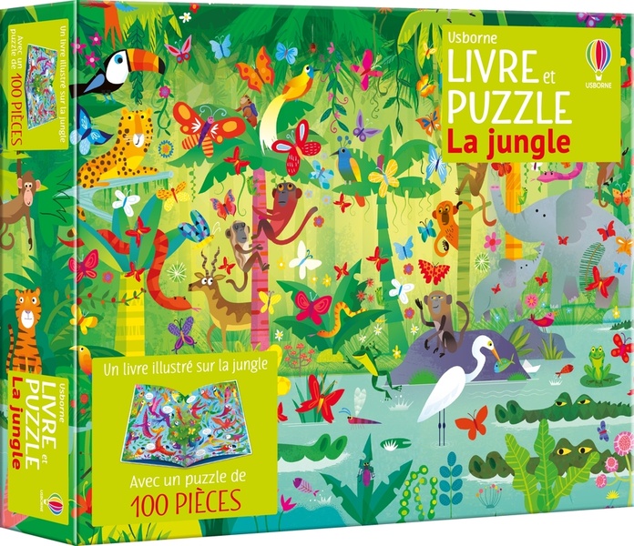 LA JUNGLE - COFFRET LIVRE ET PUZZLE - DES 5 ANS