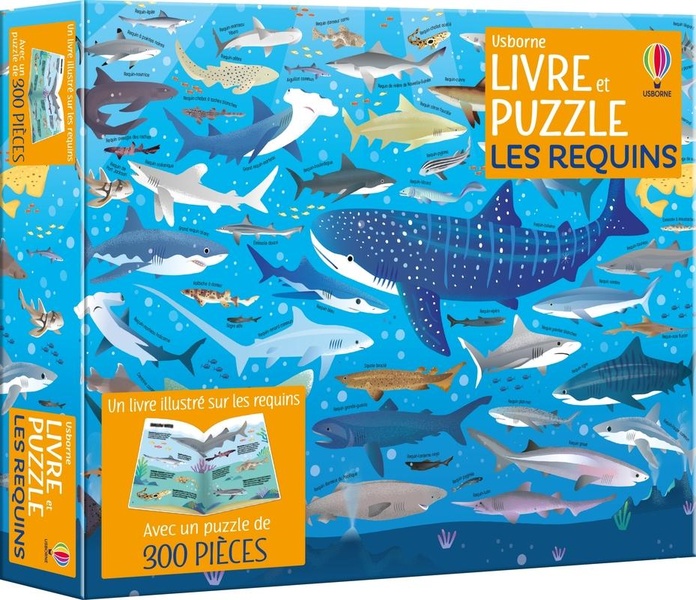 LES REQUINS - COFFRETS LIVRE ET PUZZLE - DES 7 ANS