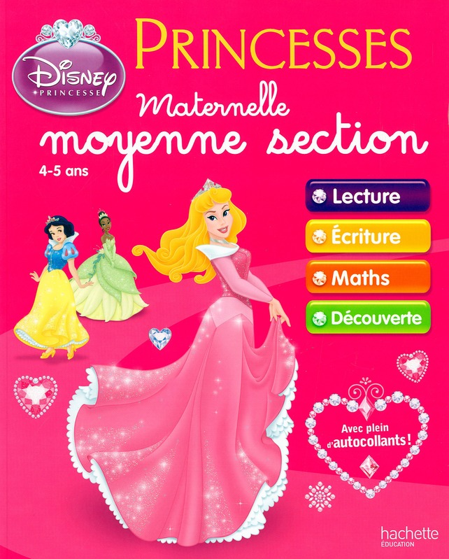 CAHIERS D'EXERCICES PRINCESSES DISNEY - MATERNELLE MOYENNE SECTION
