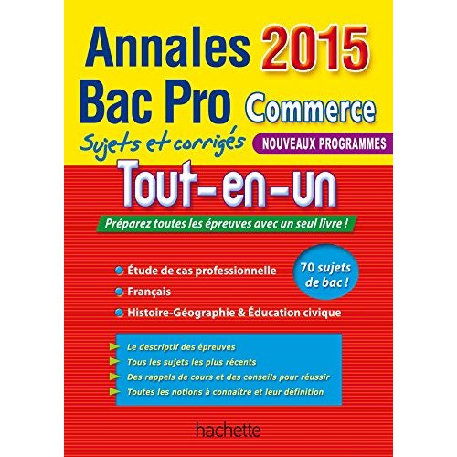 ANNALES 2015 TOUT-EN-UN BAC PRO COMMERCE