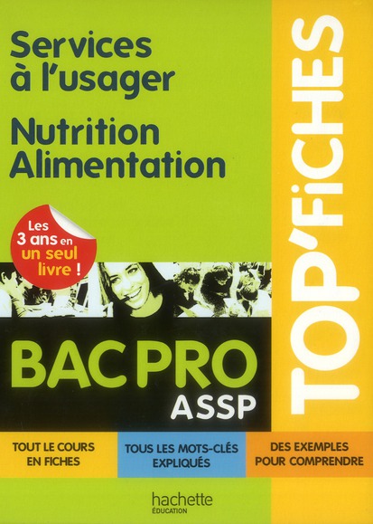 TOP FICHES BAC PRO ASSP SERVICES A L'USAGER, NUTRITION-ALIMENTATION