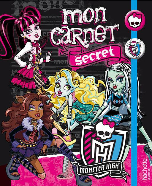 CARNET SECRET AVEC BADGES MONSTER HIGH