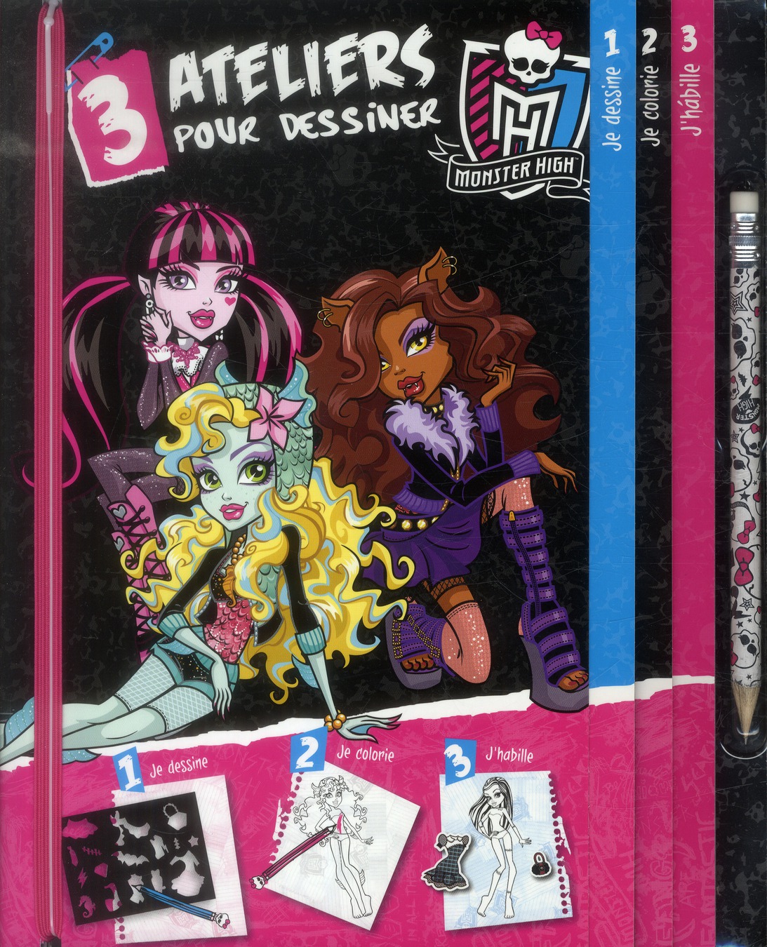 3 ATELIERS POUR DESSINER MONSTER HIGH