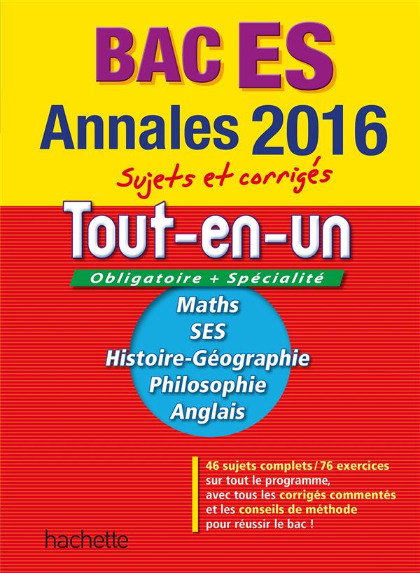 ANNALES 2016 LE TOUT-EN-UN TERM ES