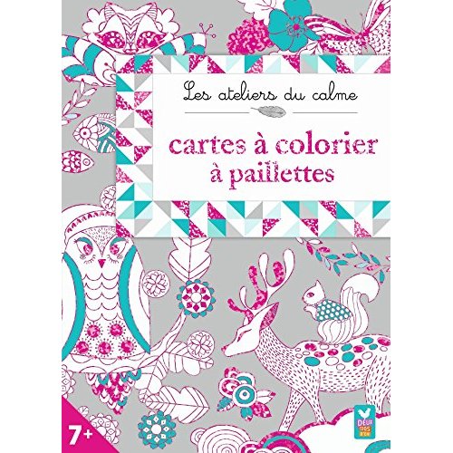 CARTES A COLORIER A PAILLETTES