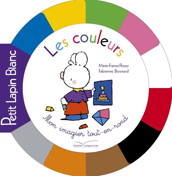 TOUT CARTON ROND PETIT LAPIN BLANC - LES COULEURS