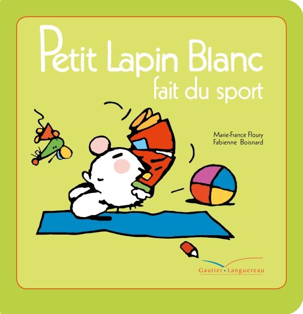 PETIT LAPIN BLANC FAIT DU SPORT