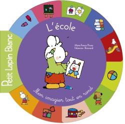 TOUT CARTON ROND PETIT LAPIN BLANC - L'ECOLE