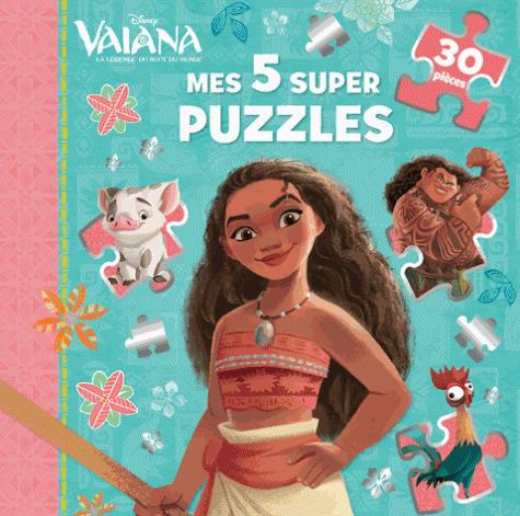 VAIANA - MES 5 SUPER PUZZLES - 5 PUZZLES 30 PIECES - DISNEY PRINCESSES