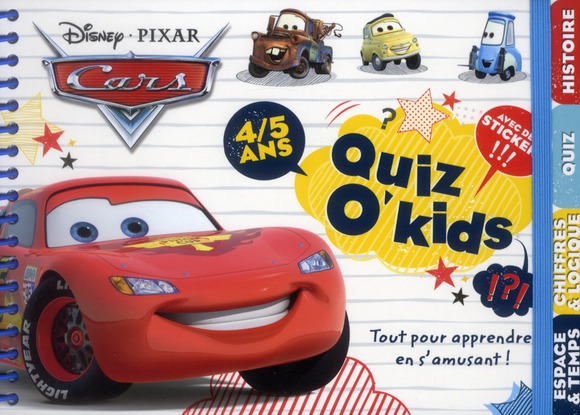 CARS, 4/5 ANS GARCON , QUIZ O KIDS