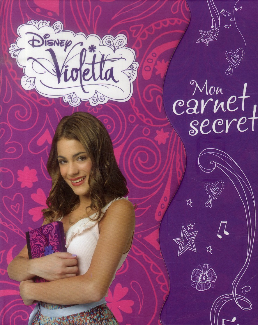 CARNET SECRET VIOLETTA AVEC PATTE AIMANTEE