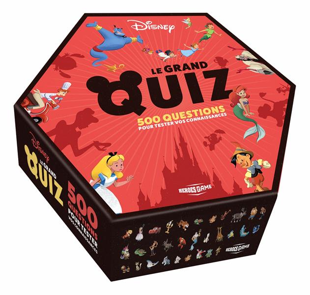 BOITE LE GRAND QUIZ DISNEY - 500 QUESTIONS POUR TESTER VOS CONNAISSANCES