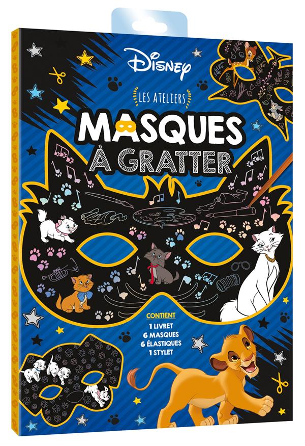 DISNEY - POCHETTE LES ATELIERS - MASQUES A GRATTER - ANIMAUX - .