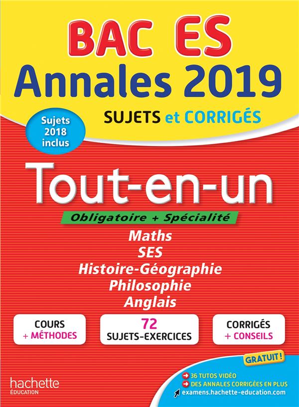 ANNALES BAC 2019 TOUT-EN-UN TLE ES