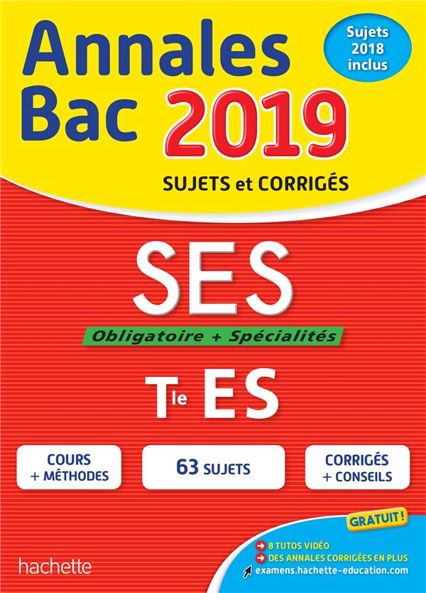 ANNALES BAC 2019 SES TERMINALE ES