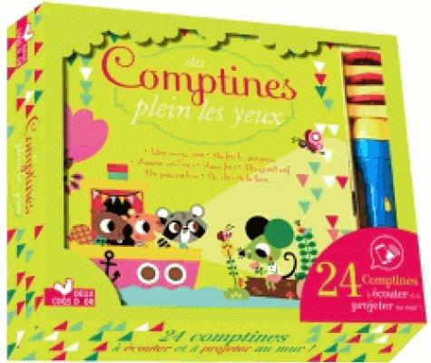 DES COMPTINES PLEIN LES YEUX - COFFRET AVEC LAMPE MAGIQUE - 24 COMPTINES A PROJETER ET ECOUTER