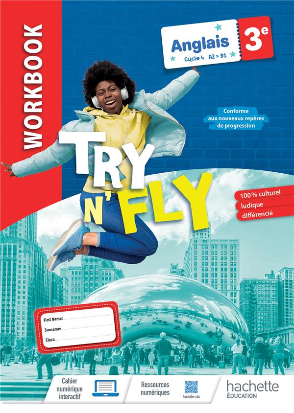 TRY N' FLY ANGLAIS 3E - WORKBOOK - ED. 2023