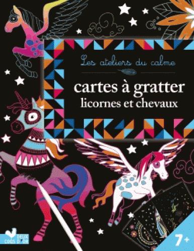 CARTES A GRATTER - LICORNES ET CHEVAUX