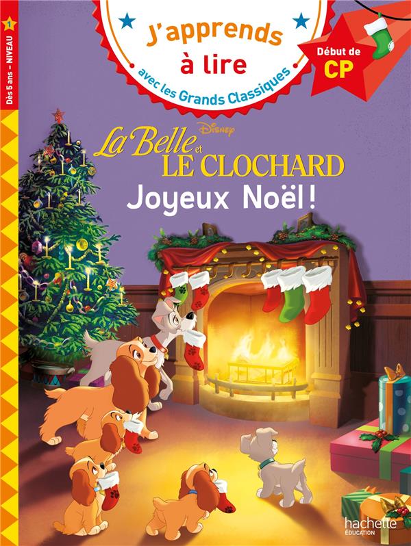 DISNEY - LA BELLE ET LE CLOCHARD JOYEUX NOEL, CP NIVEAU 1