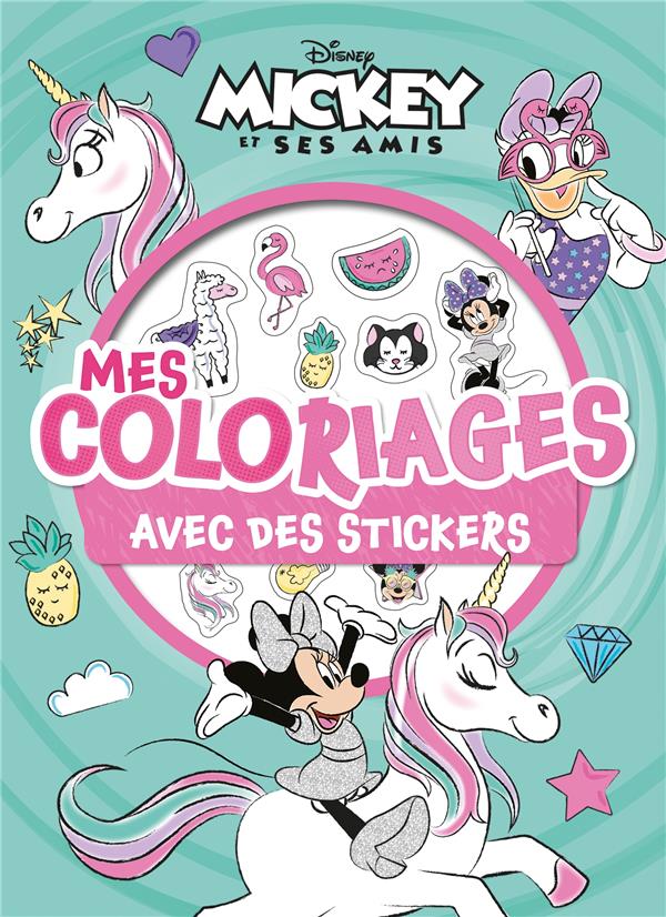 MINNIE ET LA LICORNE - MES COLORIAGES AVEC STICKERS - DISNEY