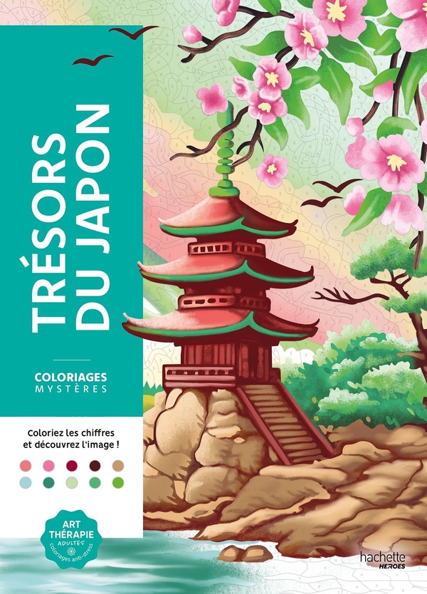 COLORIAGES MYSTERES TRESORS DU JAPON - COLORIEZ LES CHIFFRES ET DECOUVREZ L'IMAGE