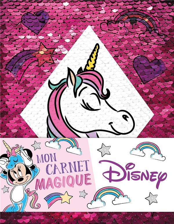 MINNIE ET LA LICORNE - CARNET A SEQUINS - DISNEY