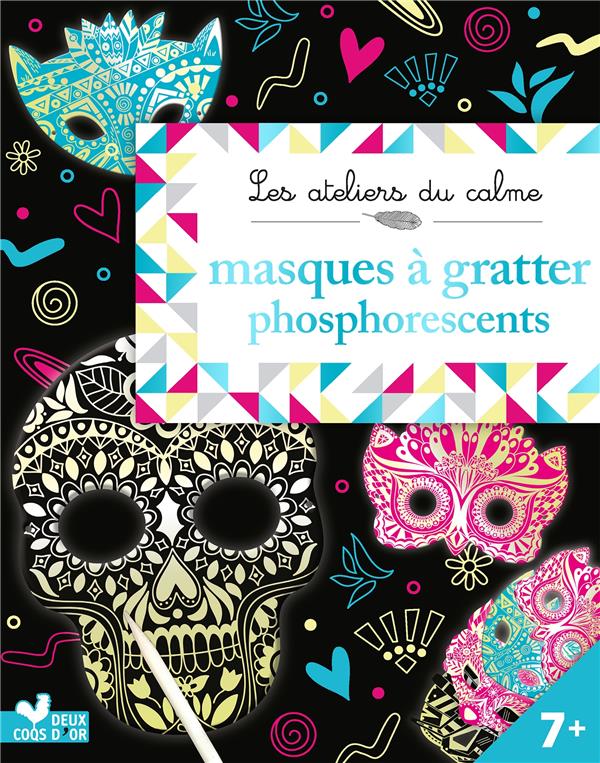 MASQUES A GRATTER PHOSPHORESCENTS - POCHETTE AVEC ACCESSOIRES