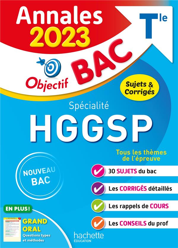 ANNALES OBJECTIF BAC 2023 - SPECIALITE HGGSP
