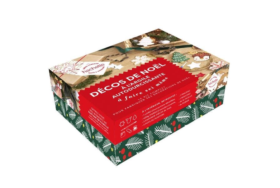 COFFRET DECOS DE NOEL A L'ARGILE AUTODURCISSANTE A FAIRE SOI-MEME