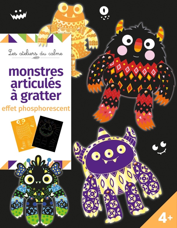 MONSTRES ARTICULES A GRATTER - POCHETTE AVEC ACCESSOIRES