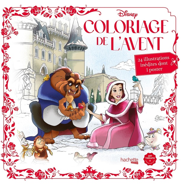 COLORIAGE DE L'AVENT DISNEY - 24 ILLUSTRATIONS INEDITES DONT 1 POSTER !