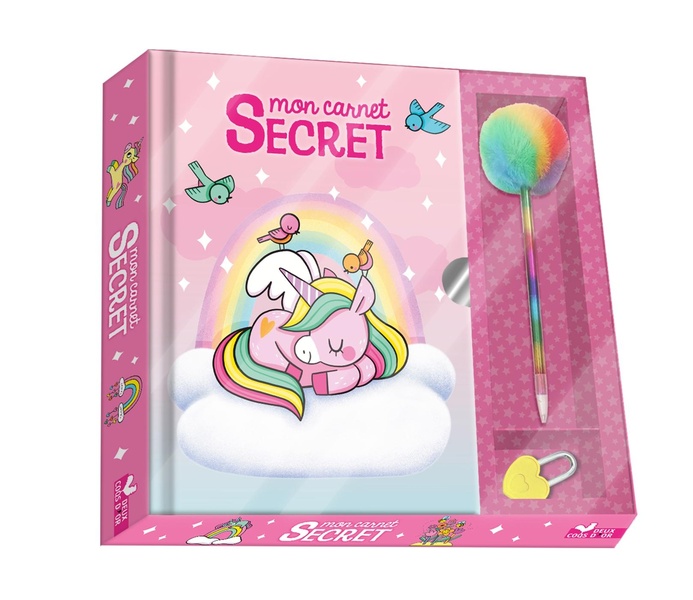 MON CARNET SECRET BEBES LICORNES - COFFRET AVEC STYLO FANTAISIE