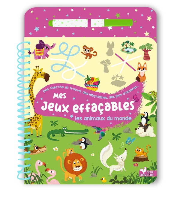 MES JEUX EFFACABLES - LES ANIMAUX DU MONDE