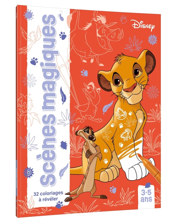 DISNEY - SCENES MAGIQUES (3+) - 32 COLORIAGES A REVELER
