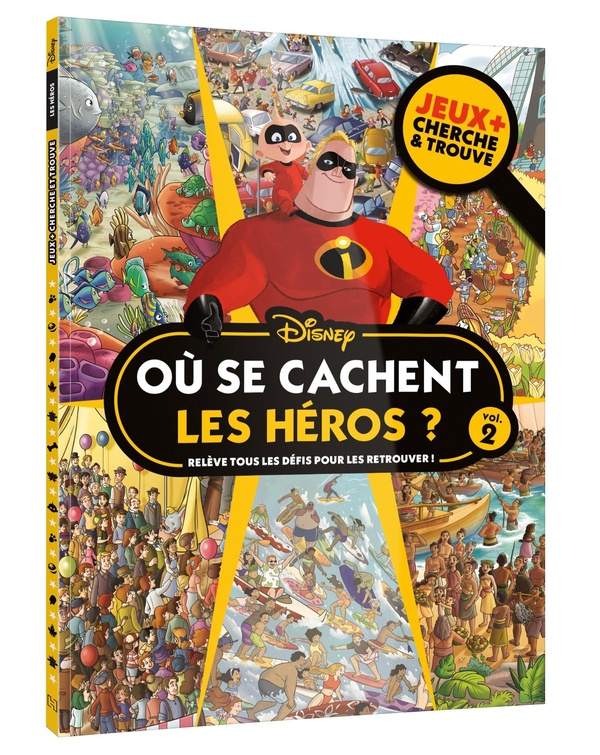 DISNEY - OU SE CACHENT LES HEROS ? - JEUX + CHERCHE ET TROUVE