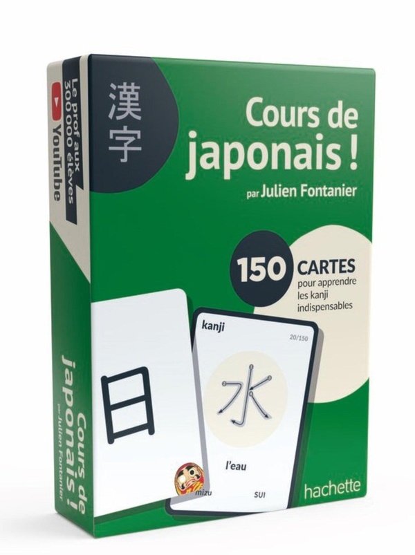 COURS DE JAPONAIS ! PAR JULIEN FONTANIER BOITE KANJI - 150 CARTES POUR APPRENDRE LES KANJI INDISPENS