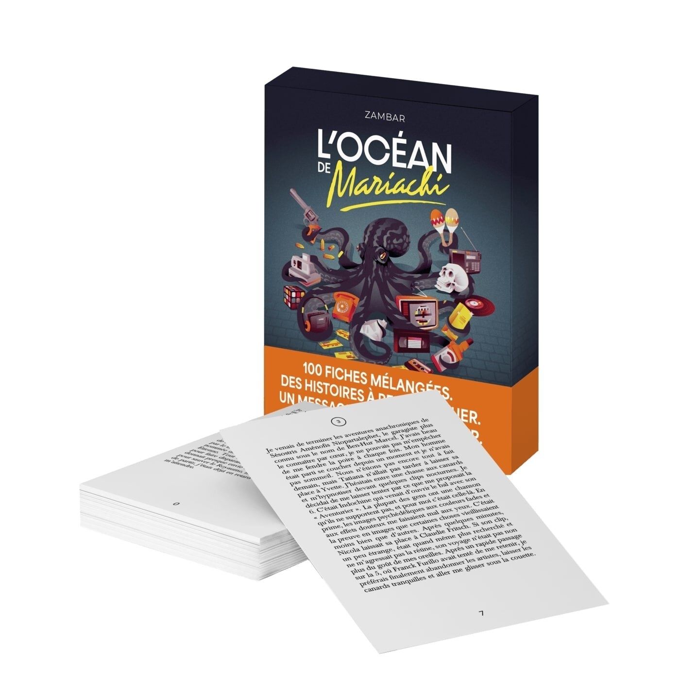 L'OCEAN DE MARIACHI - 100 FICHES MELANGEES. DES HISTOIRES A RECONSTITUER. UN MESSAGE CACHE A DECODER