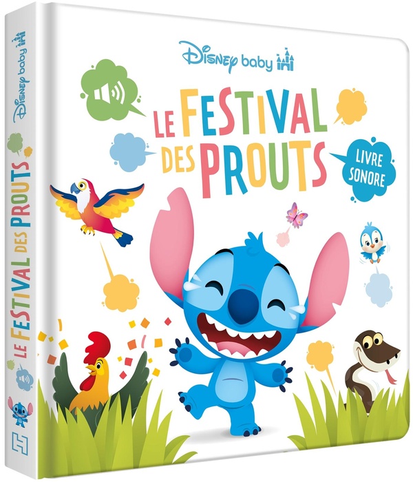 DISNEY BABY - LE FESTIVAL DES PROUTS - LIVRE SONORE - STITCH