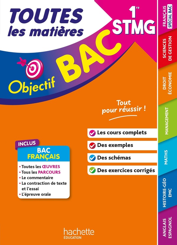 OBJECTIF BAC 2026 - 1RE STMG TOUTES LES MATIERES