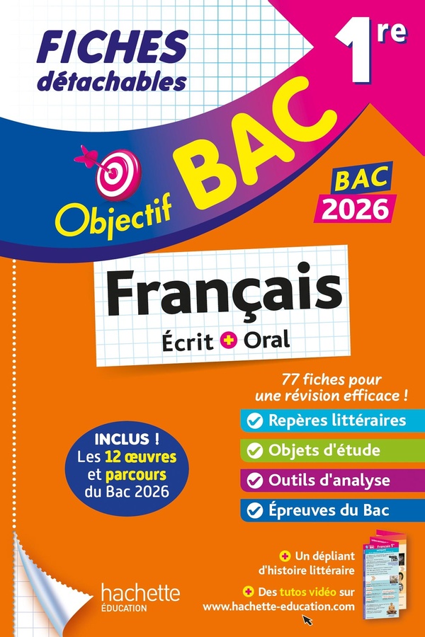OBJECTIF BAC 2026 FICHES DETACHABLES FRANCAIS 1RE GENERALE