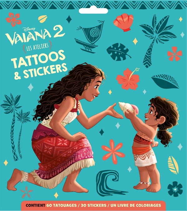 VAIANA 2 - POCHETTE PLATE - TATTOOS ET STICKERS - DISNEY