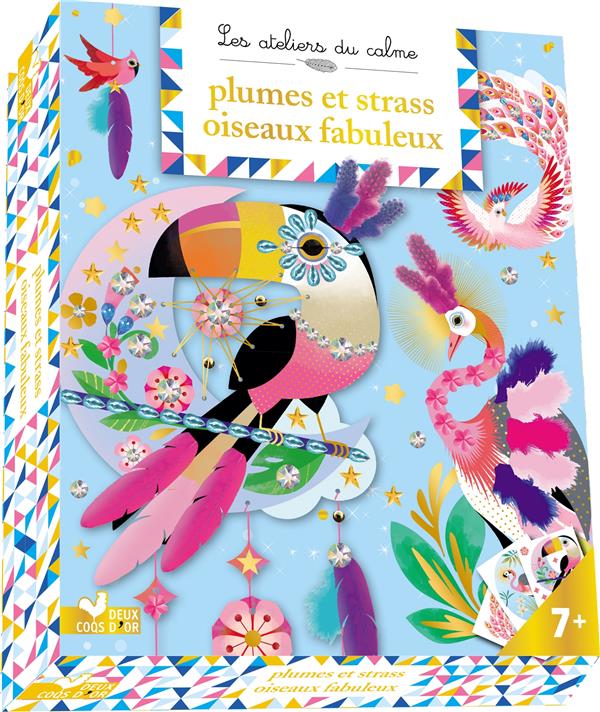 PLUMES ET STRASS OISEAUX FABULEUX - COFFRET AVEC ACCESSOIRES