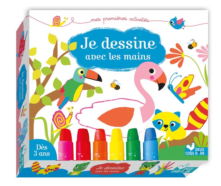 JE DESSINE AVEC LES MAINS - COFFRET AVEC PASTELS SOIE