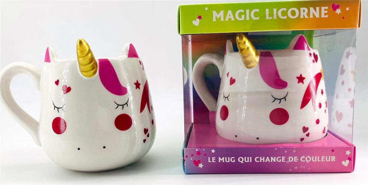 COFFRET MUG MAGIC LICORNE NOUVELLE EDITION - LE MUG QUI CHANGE DE COULEUR