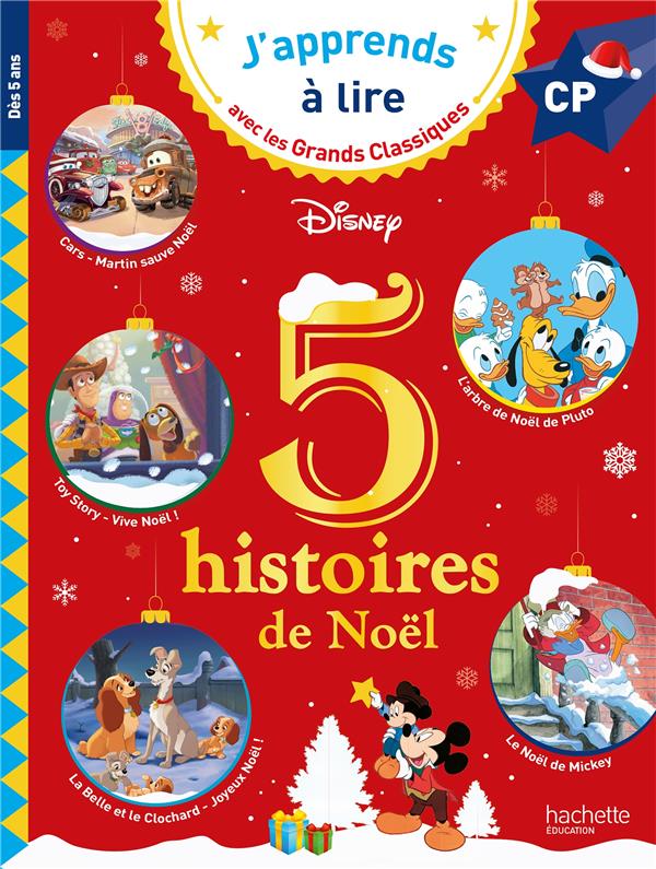 DISNEY - 5 HISTOIRES DE NOEL CP NIVEAUX 1, 2, 3